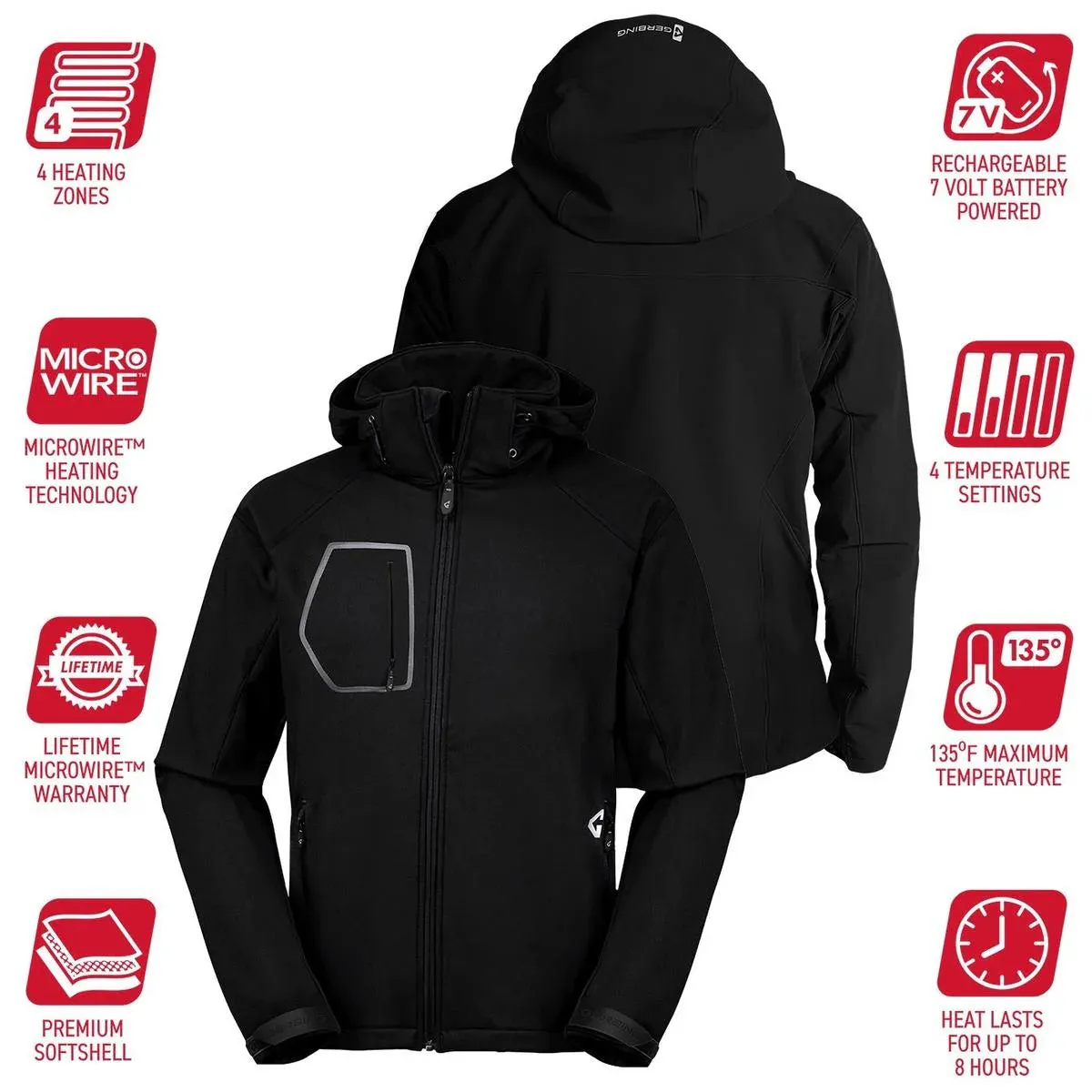 Gerbing 7V Torrid Softshell Heated Jacket 2.0
