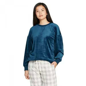 Gilligan & O'Malley Women's Cozy Velour Crew Sleep Sweatshirt