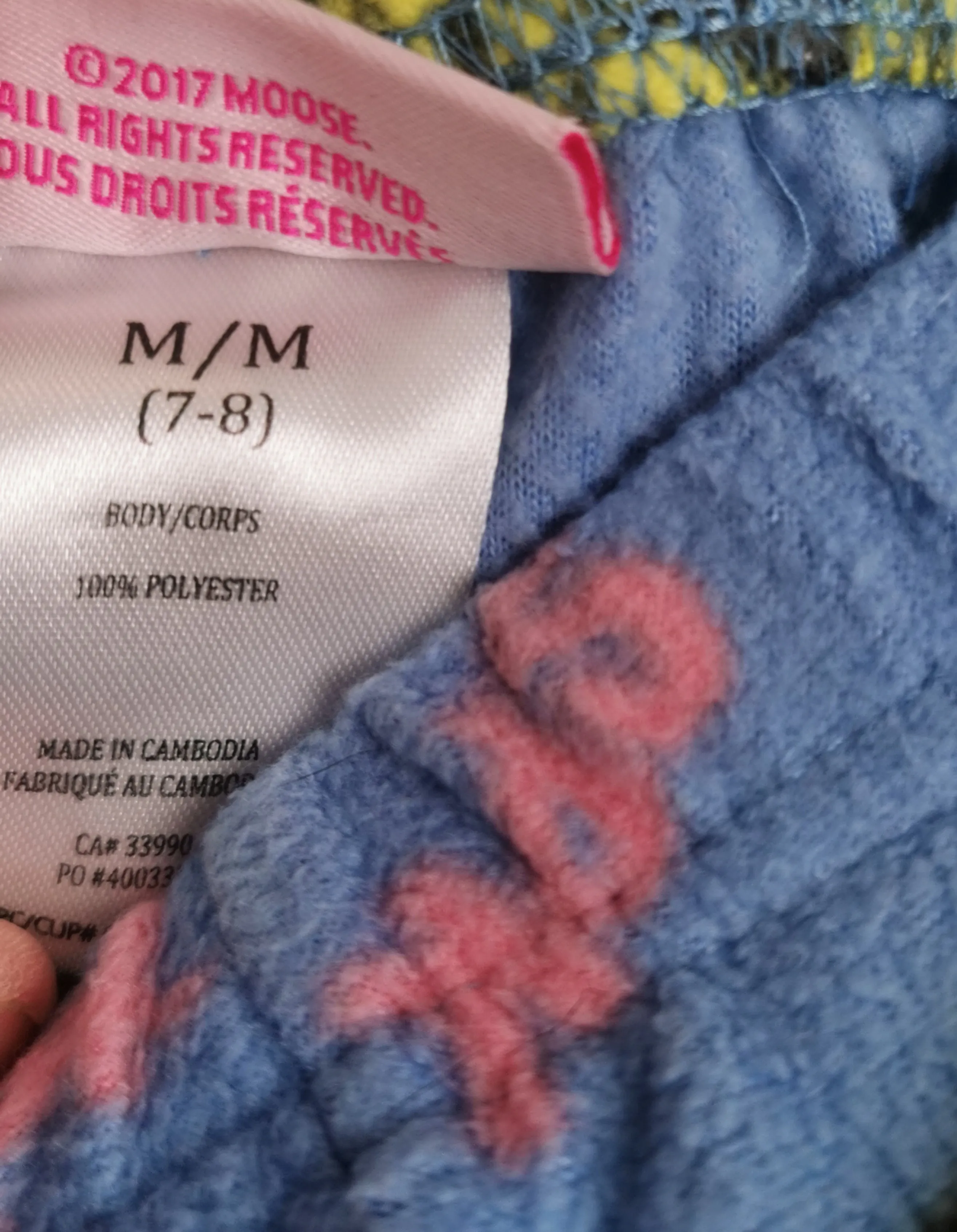 GIRL SIZE MEDIUM (7/8 YEARS) - SHOPKINS, Fleece Pajama Bottoms EUC B8
