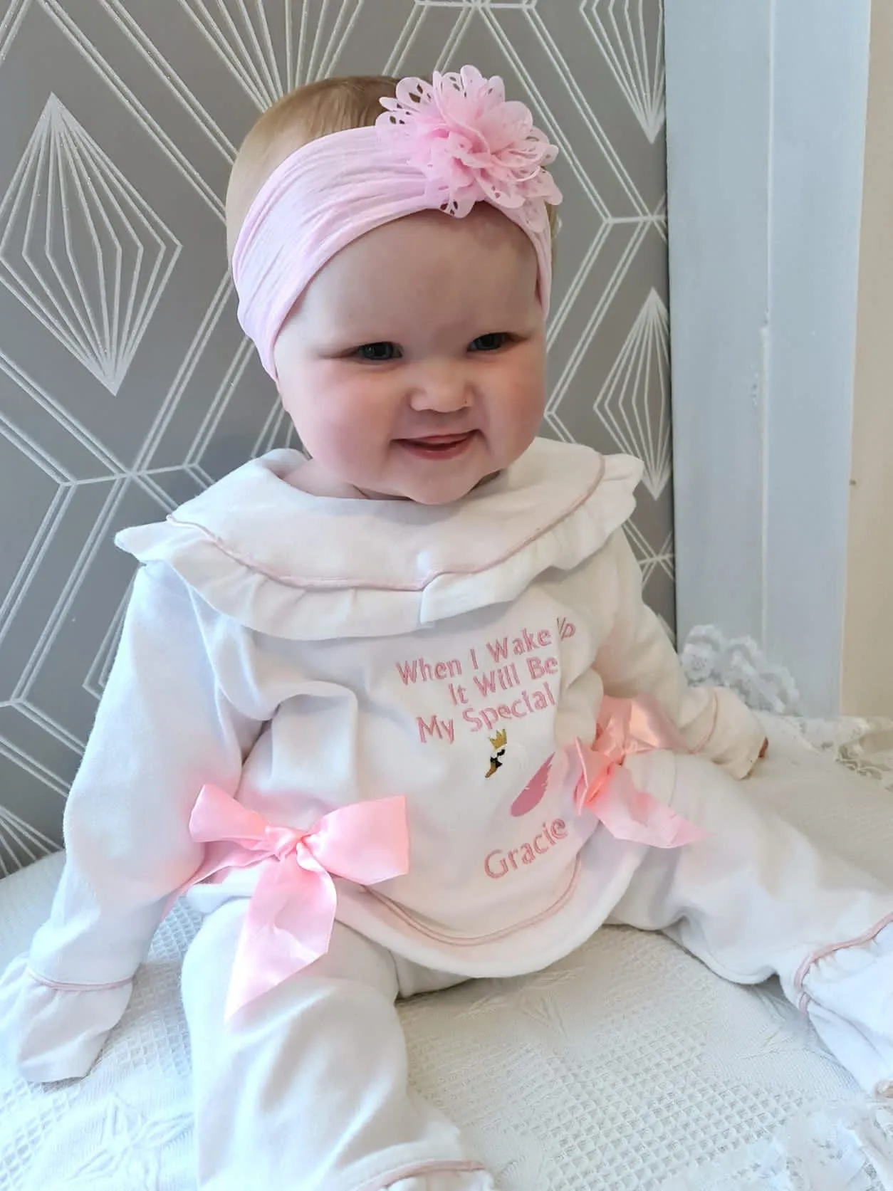 Girls Luxe pyjamas (Choose your own Embroidery options available) 🤍