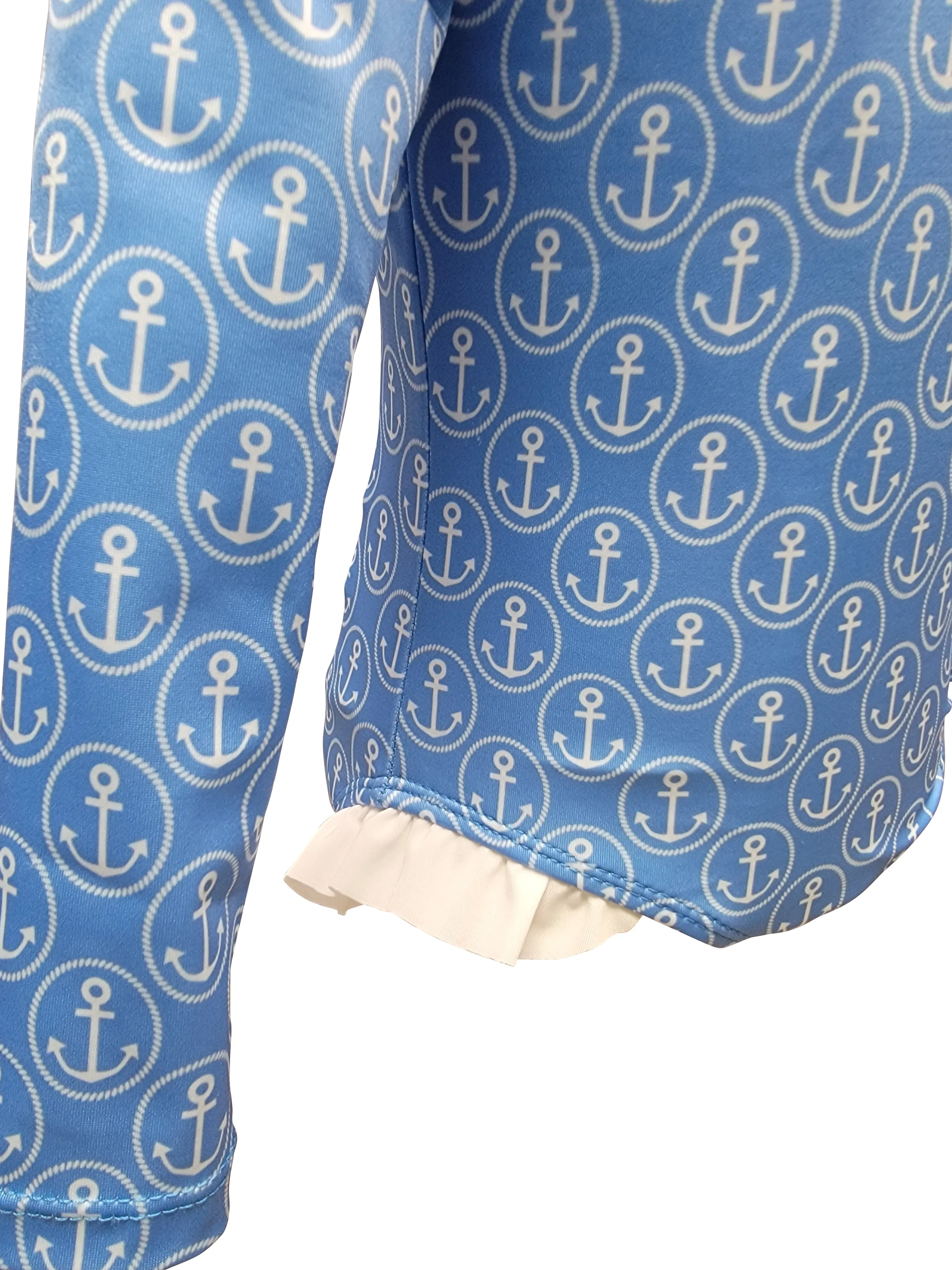 Girl's "Anchors" Print Unsuits