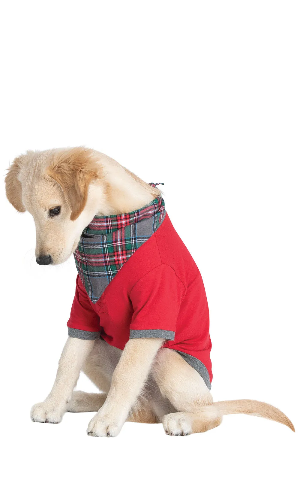 Gray Plaid Hoodie & Pant Men's Pajamas - Pet & Owner