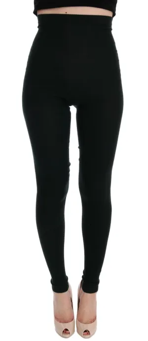 Green Cashmere Stretch Tights