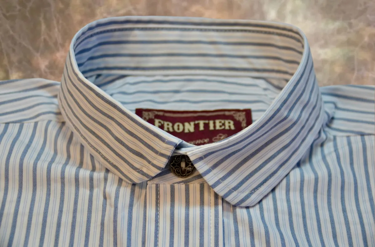 Grey and Blue Stripe Men's Dakota Shirt