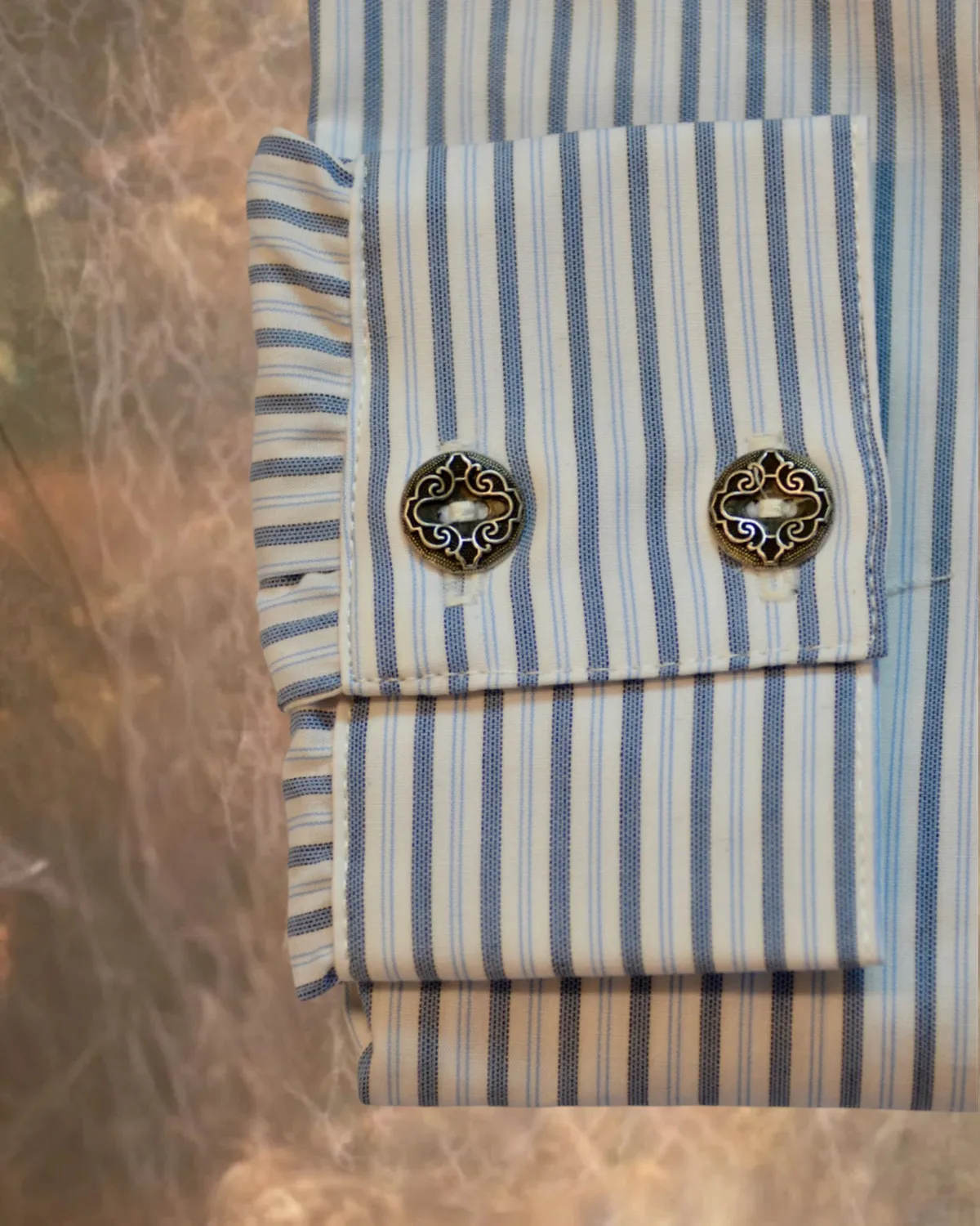 Grey and Blue Stripe Men's Dakota Shirt