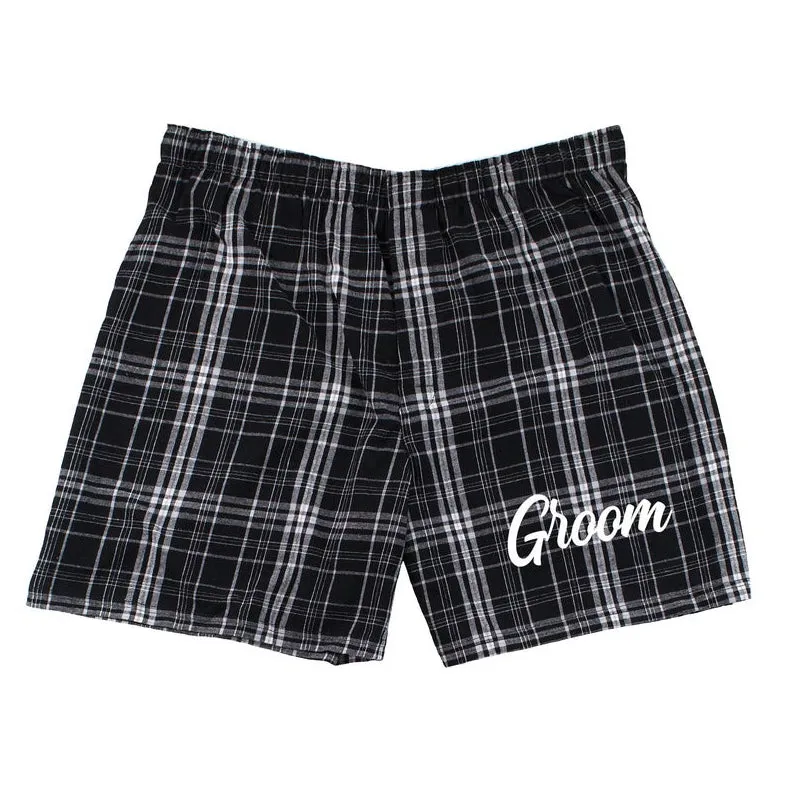 Groom Flannel Boxers