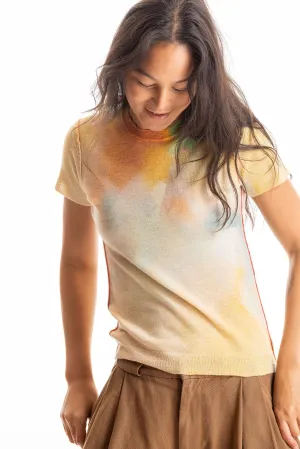 GUH-Short Sleeve Painted Crew Sunset