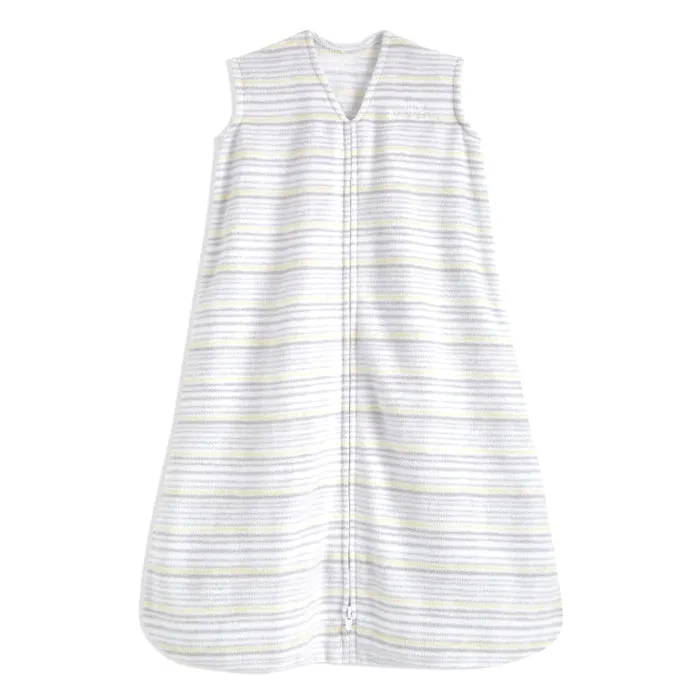 Halo Sleep Micro-Fleece Sleep Sack in “Multi Stripe Grey” : Size NB to 6 M /TOG 1.0