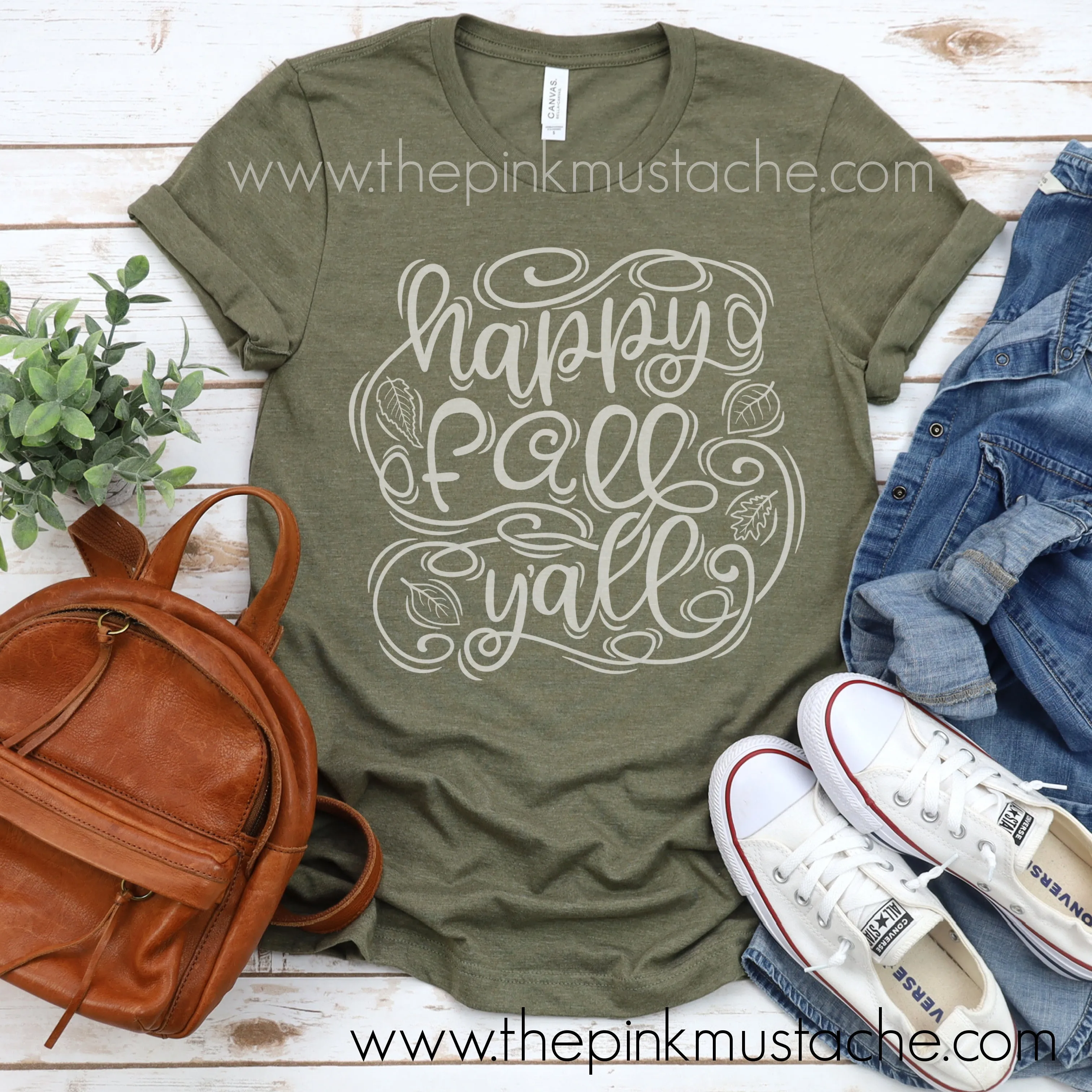 Happy Fall Ya'll Tee/ Fall Shirts Youth and Adult Shirts /Fall Style/ Bella Canvas