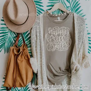 Happy Fall Ya'll Tee/ Fall Shirts Youth and Adult Shirts /Fall Style/ Bella Canvas