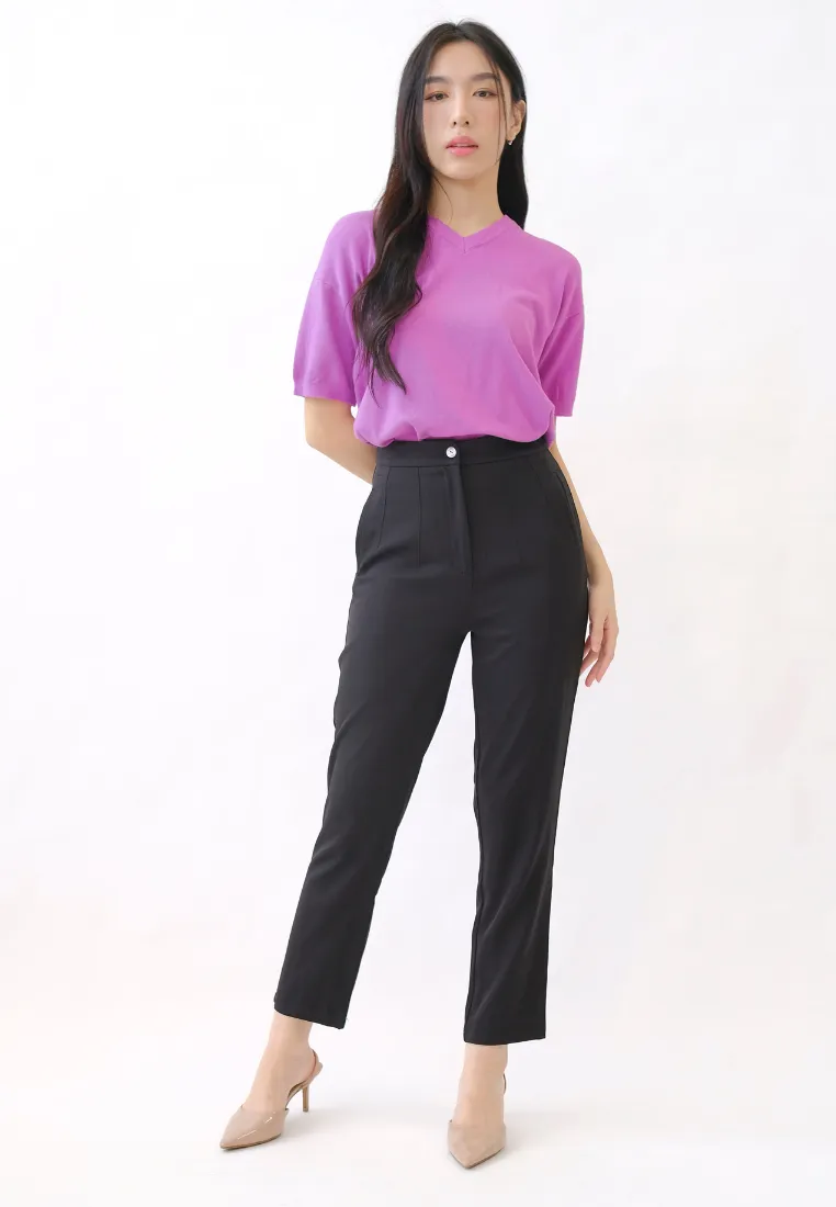 Haris Pearl Button Tapered Pants