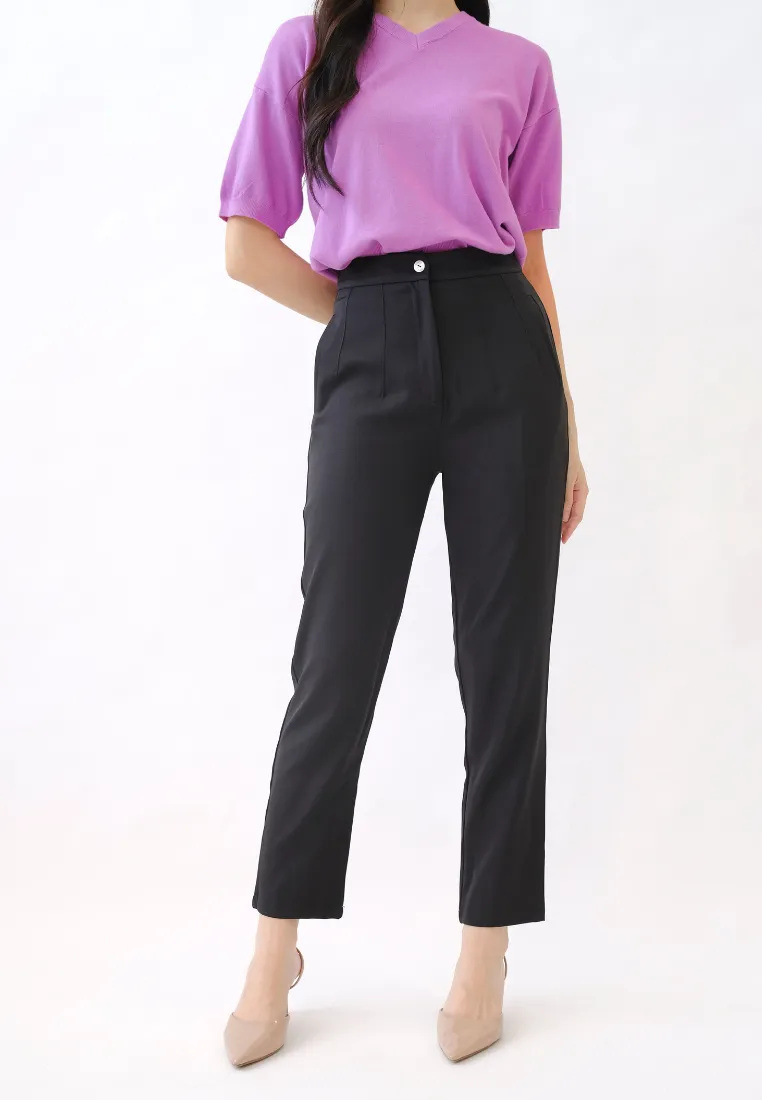 Haris Pearl Button Tapered Pants