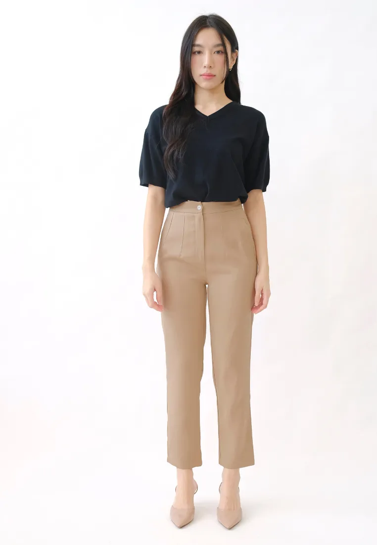 Haris Pearl Button Tapered Pants