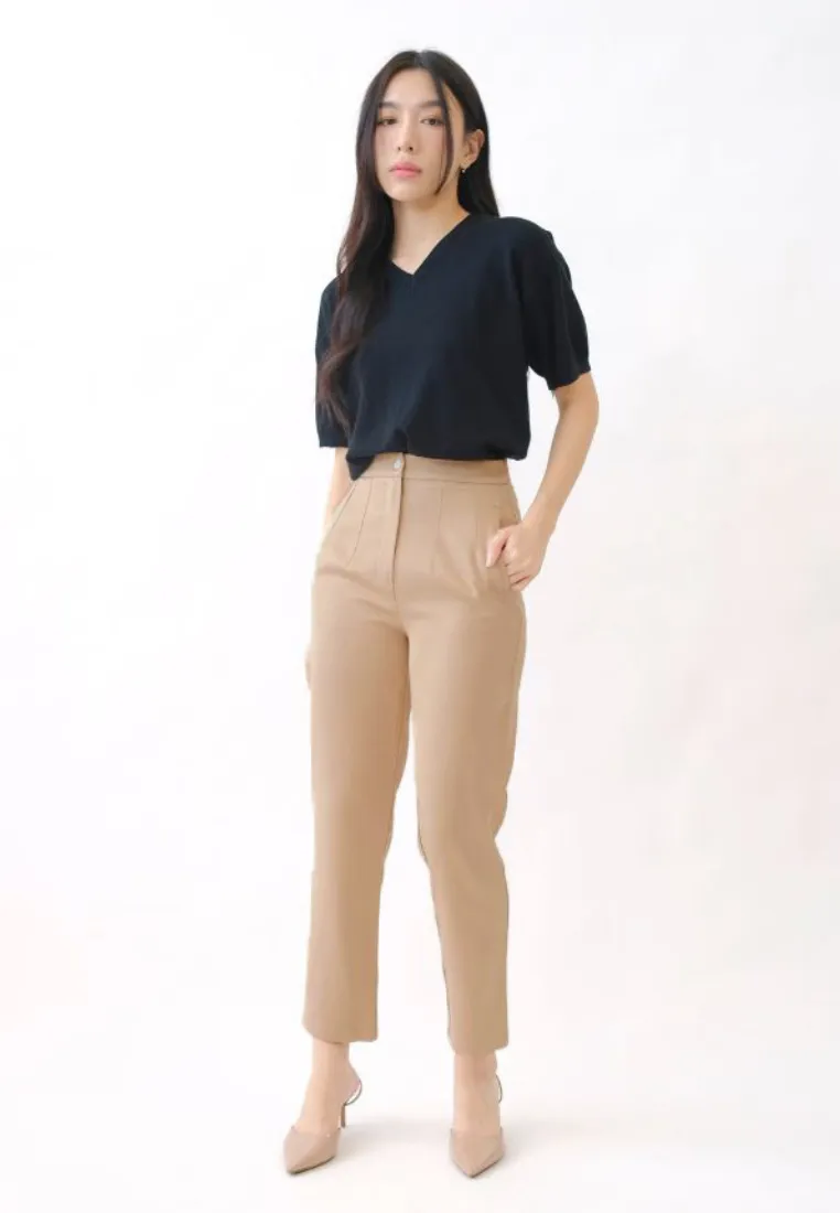 Haris Pearl Button Tapered Pants