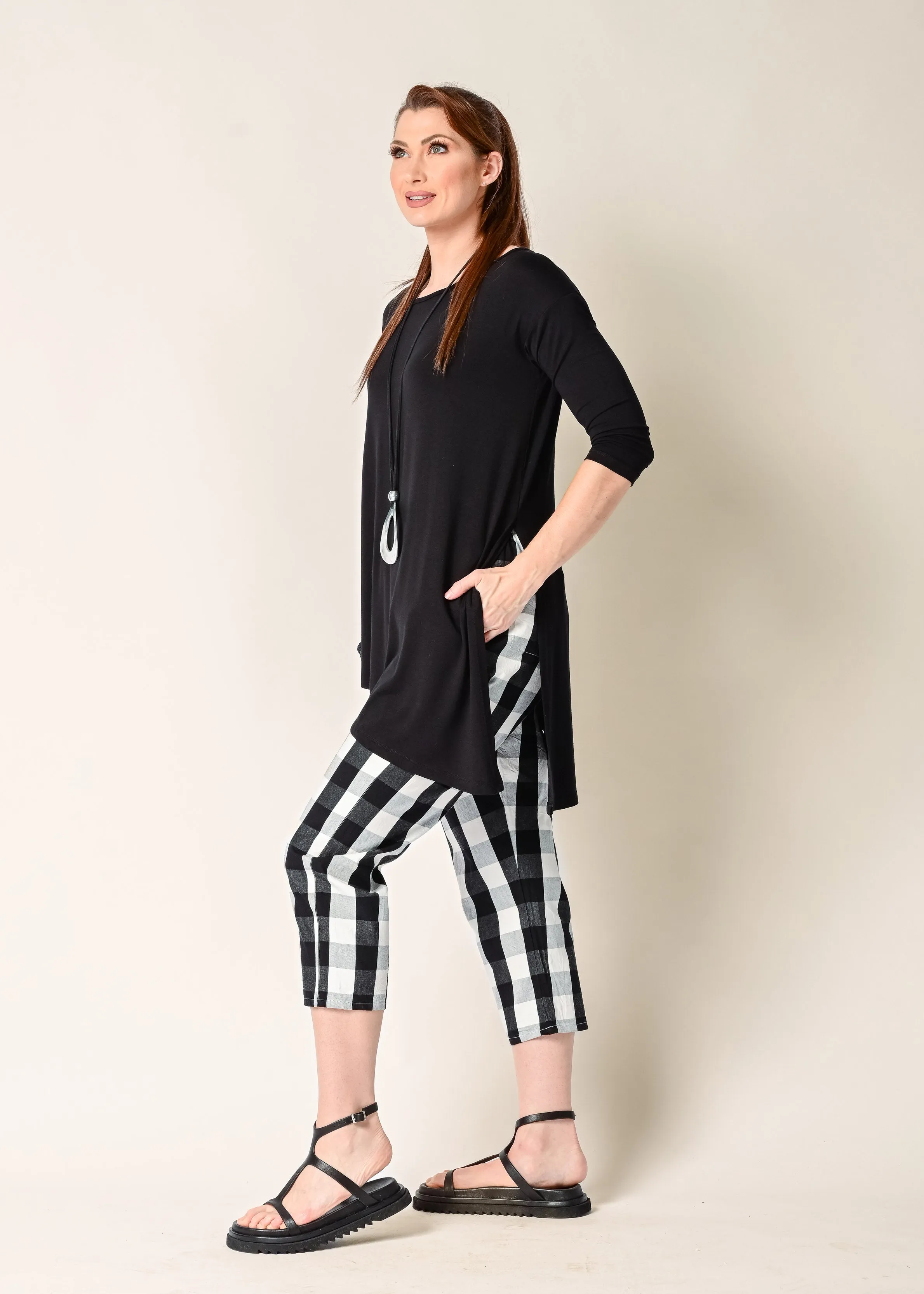 Hattie Pant in Onyx Check