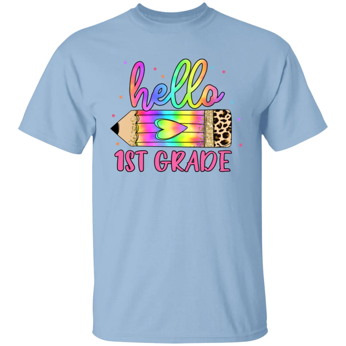 Hello First Grade Youth 5.3 oz 100% Cotton T-Shirt