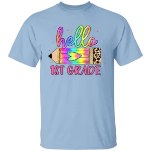 Hello First Grade Youth 5.3 oz 100% Cotton T-Shirt