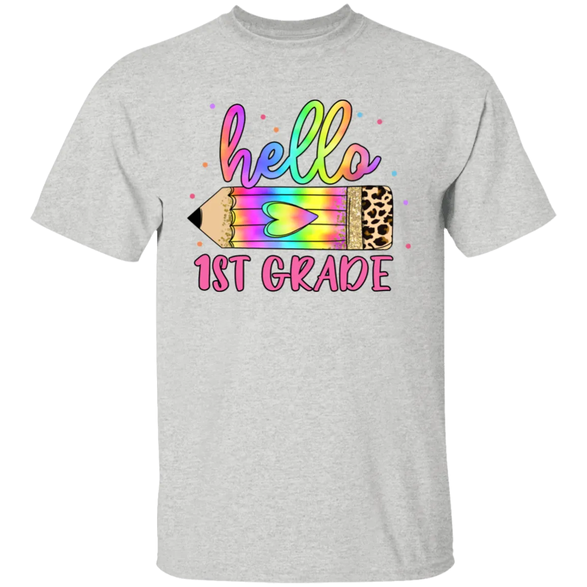 Hello First Grade Youth 5.3 oz 100% Cotton T-Shirt