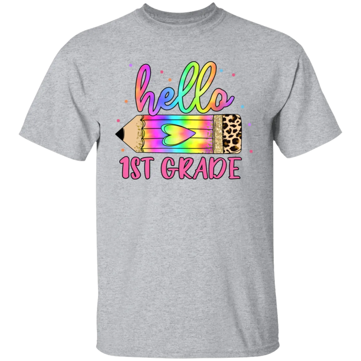 Hello First Grade Youth 5.3 oz 100% Cotton T-Shirt