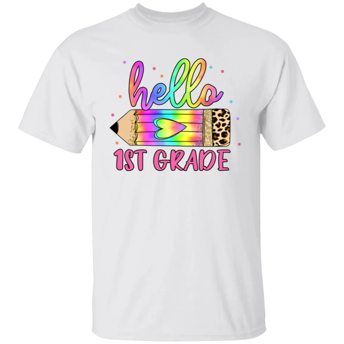 Hello First Grade Youth 5.3 oz 100% Cotton T-Shirt