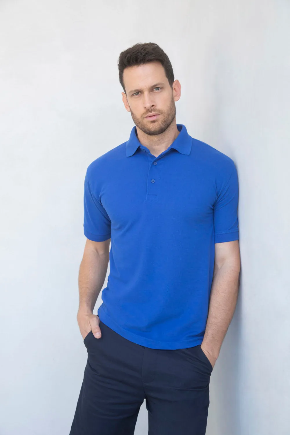 Henbury H400 Turquoise Men Polo Shirt Short Sleeve Heavy Pique