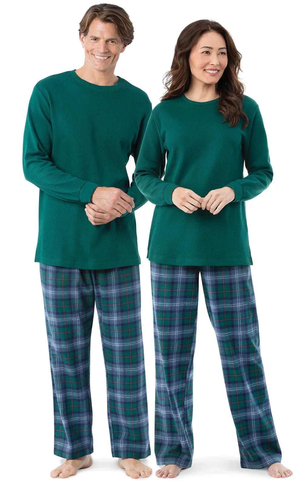Heritage Plaid Matching Couples Pajamas