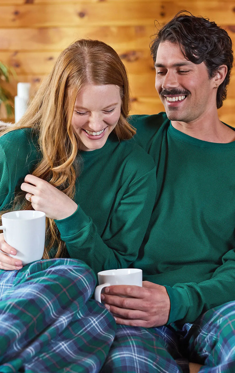 Heritage Plaid Matching Couples Pajamas