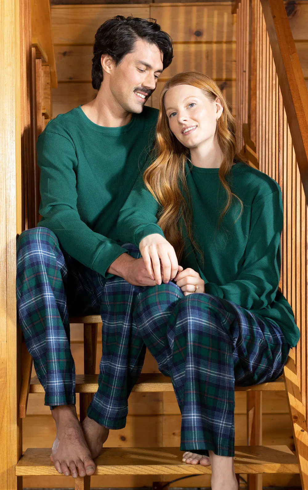 Heritage Plaid Matching Couples Pajamas