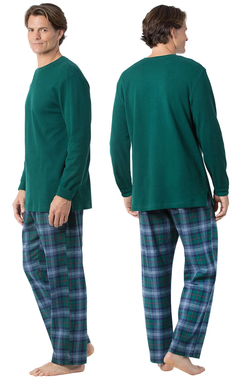 Heritage Plaid Thermal Top Men's Pajamas - Couples