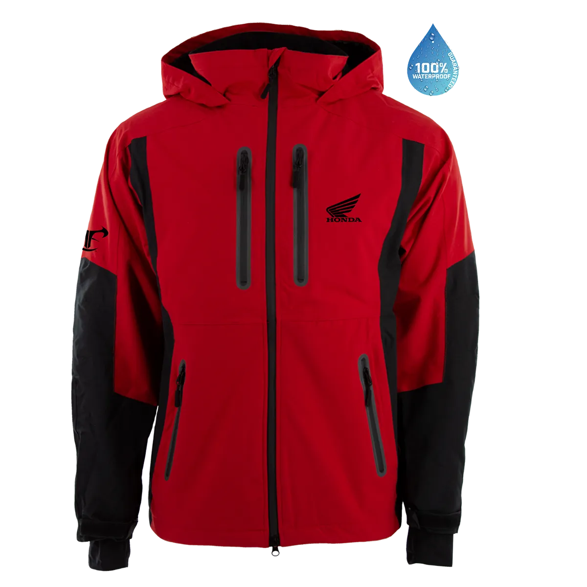 Honda TrueTimber Red and Black Waterproof Longtail Parka Jacket