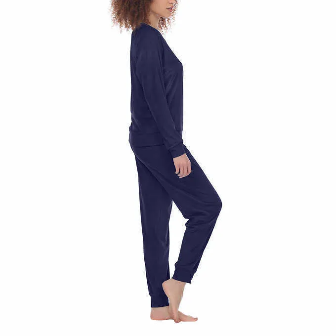 Honeydew Women's  Long Sleeve 2-PC Fleece Lounge Pajama Set,