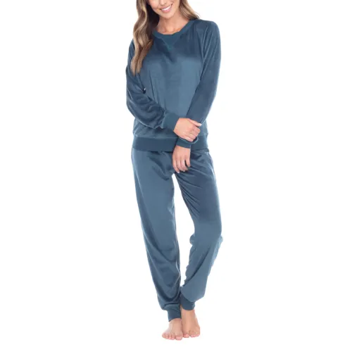 Honeydew Women's  Long Sleeve 2-PC Fleece Lounge Pajama Set,