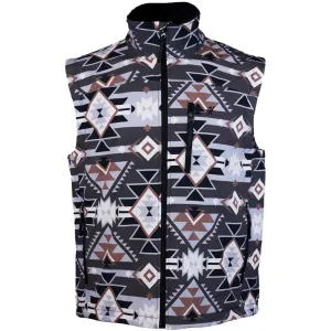 Hooey Men's Aztec and Grey Softshell Vest