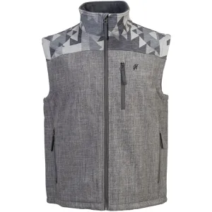 Hooey Men's Grey and Aztec Softshell Vest