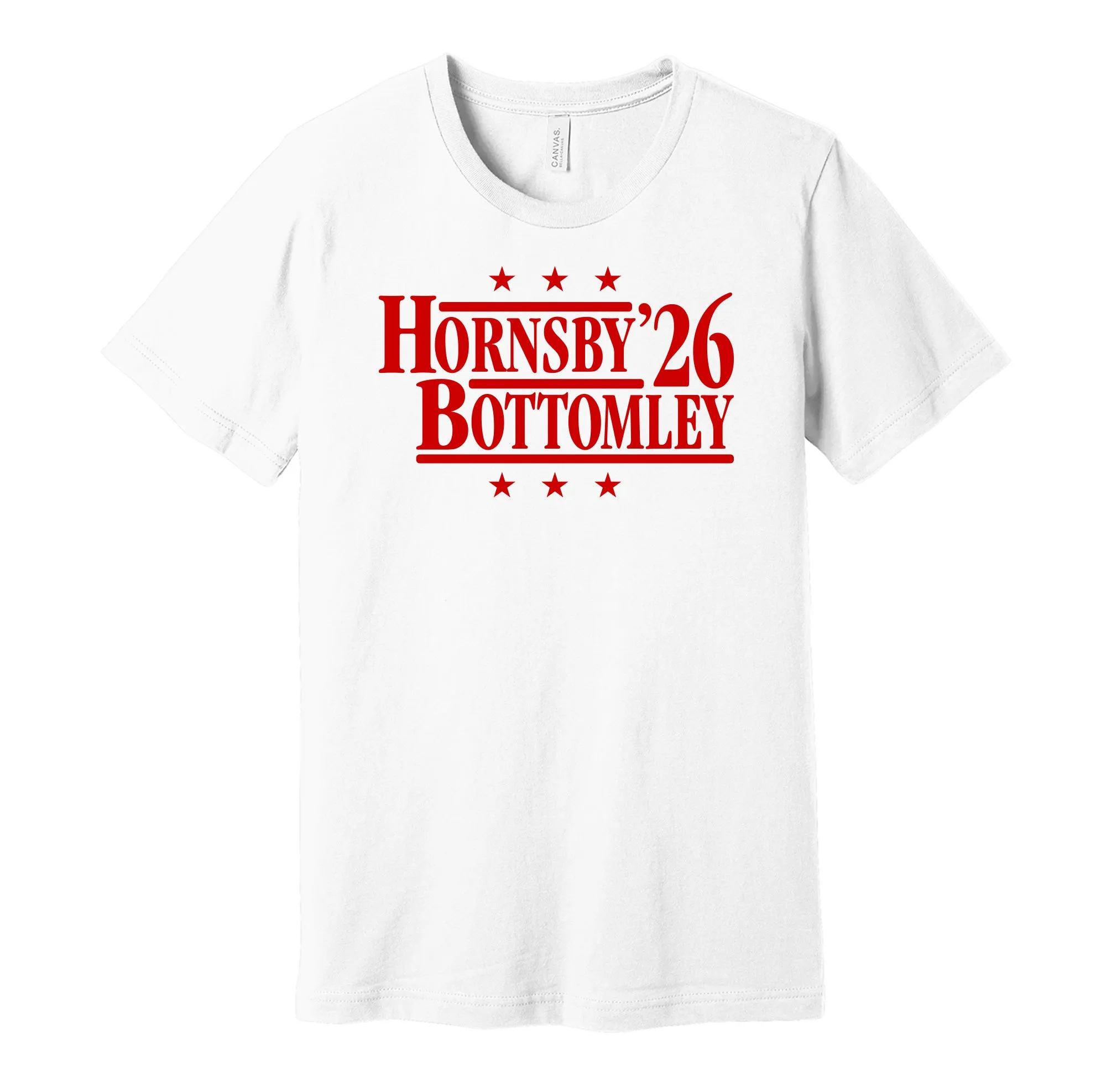 Hornsby & Bottomley '26 - St. Louis Baseball Legends Political Campaign Parody T-Shirt - Hyper Than Hype Shirts