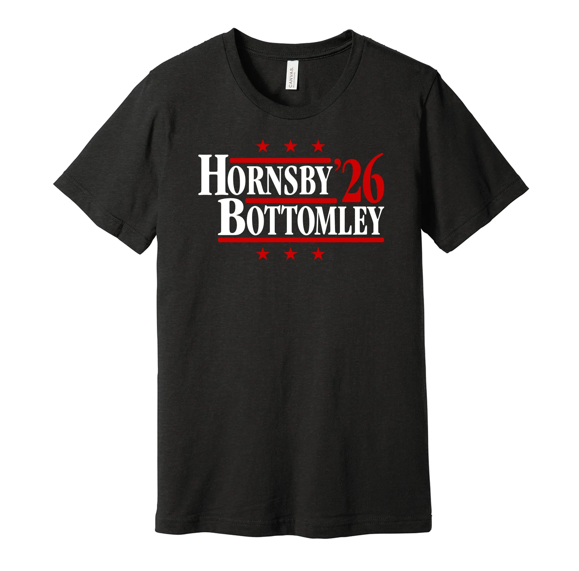 Hornsby & Bottomley '26 - St. Louis Baseball Legends Political Campaign Parody T-Shirt - Hyper Than Hype Shirts