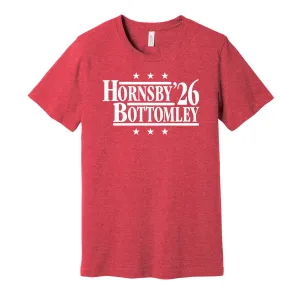 Hornsby & Bottomley '26 - St. Louis Baseball Legends Political Campaign Parody T-Shirt - Hyper Than Hype Shirts
