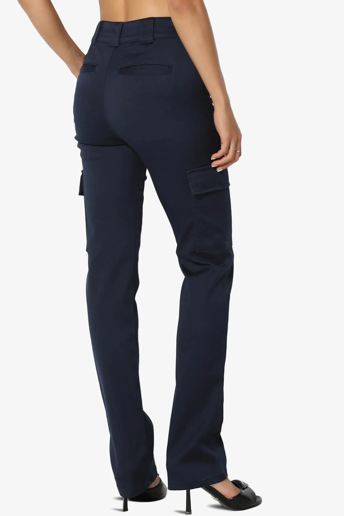 Imaan Stretch Canvas Cargo Pants Navy