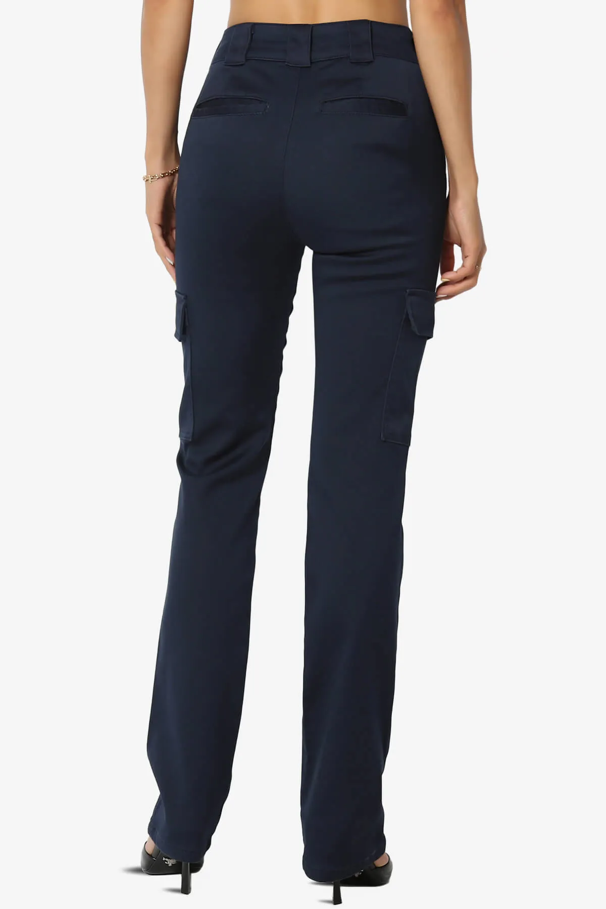 Imaan Stretch Canvas Cargo Pants Navy