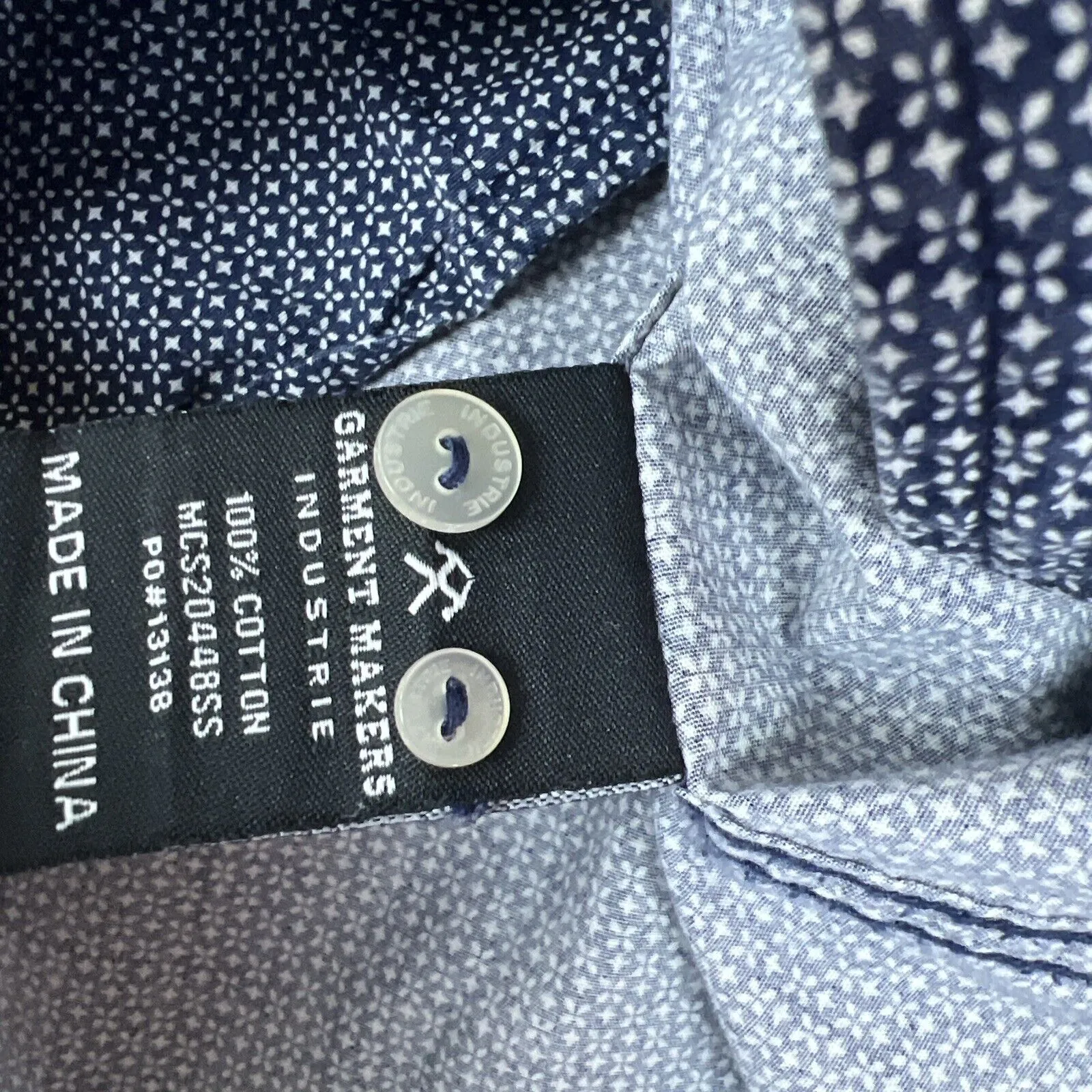 Industrie Mens Short Sleeve Button Up Shirt Size Medium