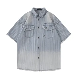 Japanese Denim Striped Shirt