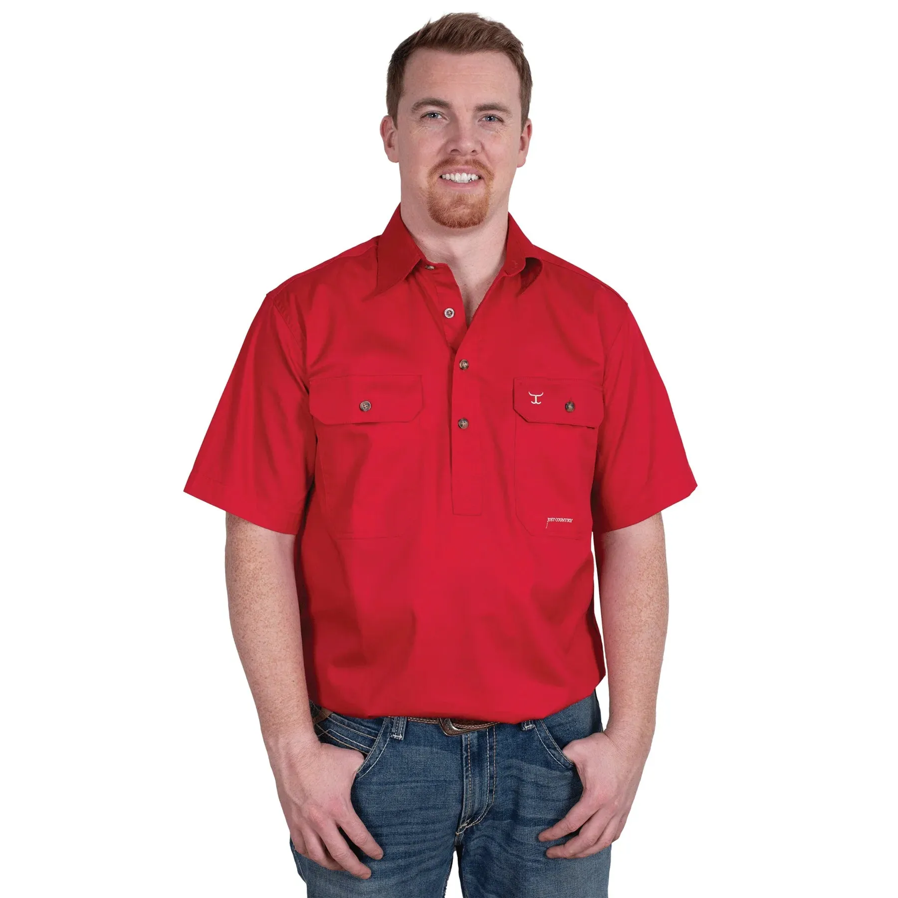 JCA Adam Mens Workshirt Chilli Red