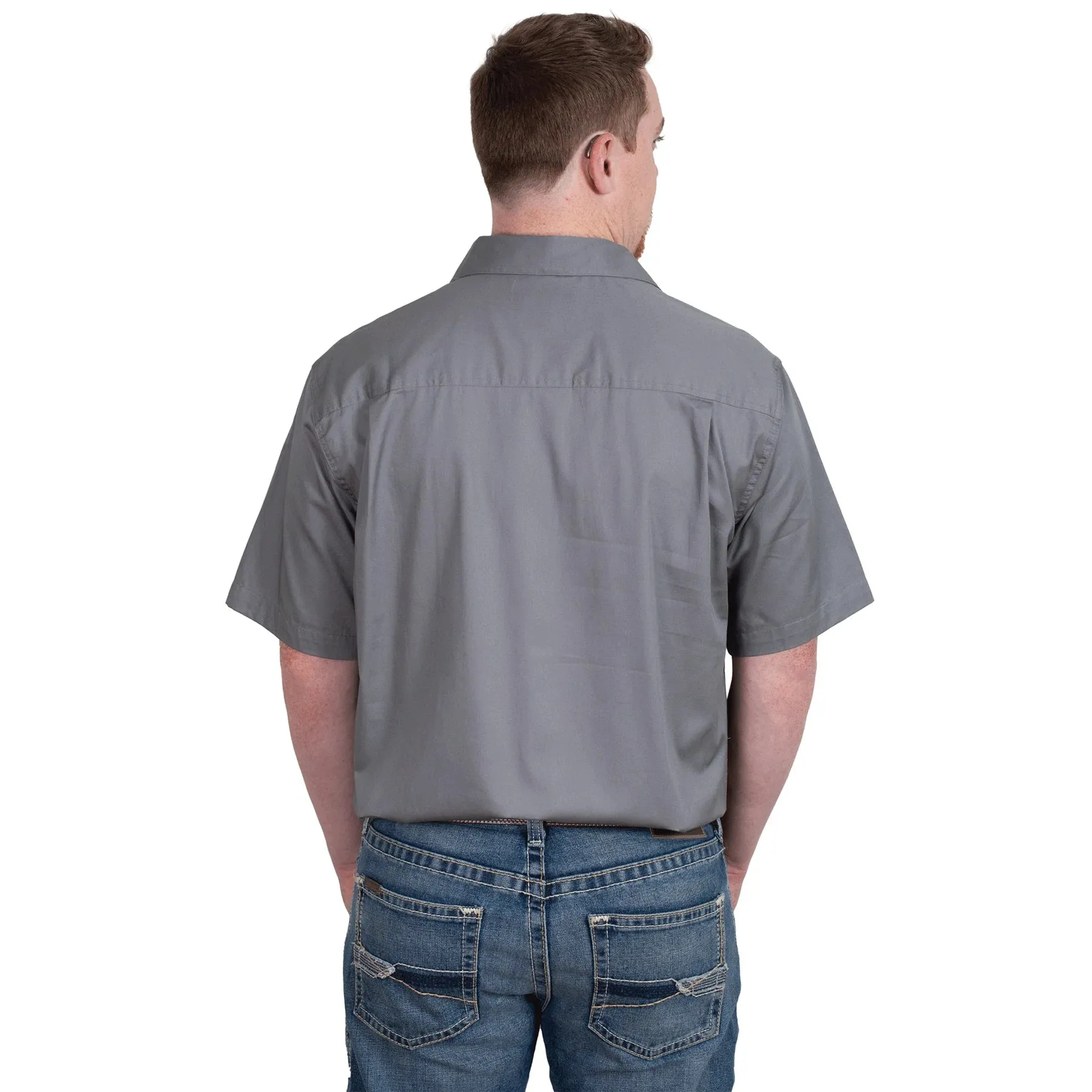 JCA Adam Mens Workshirt Steel Grey