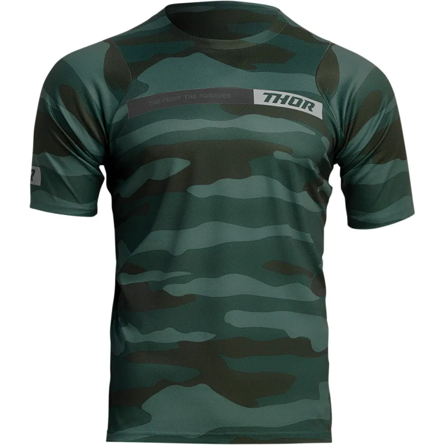 Jersey Thor Mtb Mx Assist Camo Green Small