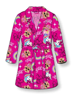 Jojo Siwa Girls' Pajama Robe Plush Velvet Fleece Bathrobe, 4-10, Pink