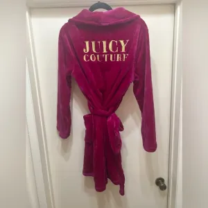 Juicy Couture Soft Robe Luxe L XL Womens Cozycore Magenta Sleepwear NEW NWT