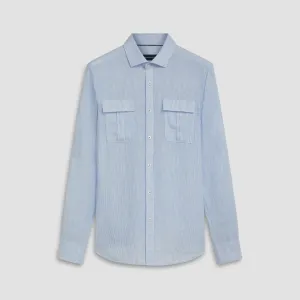 Julian Pin Striped Linen Shirt