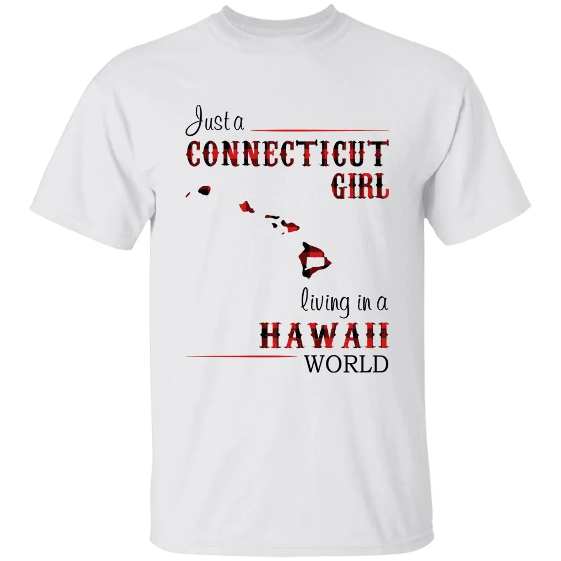 Just A Connecticut Girl Living In A Hawaii World T-shirt