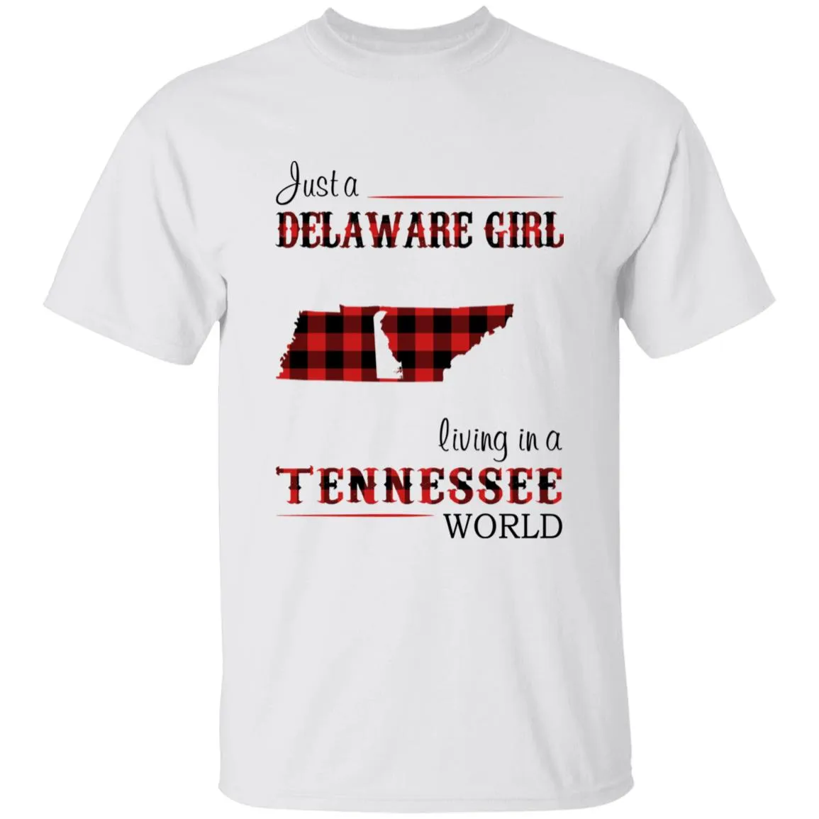 Just A Delaware Girl Living In A Tennessee World T-Shirt