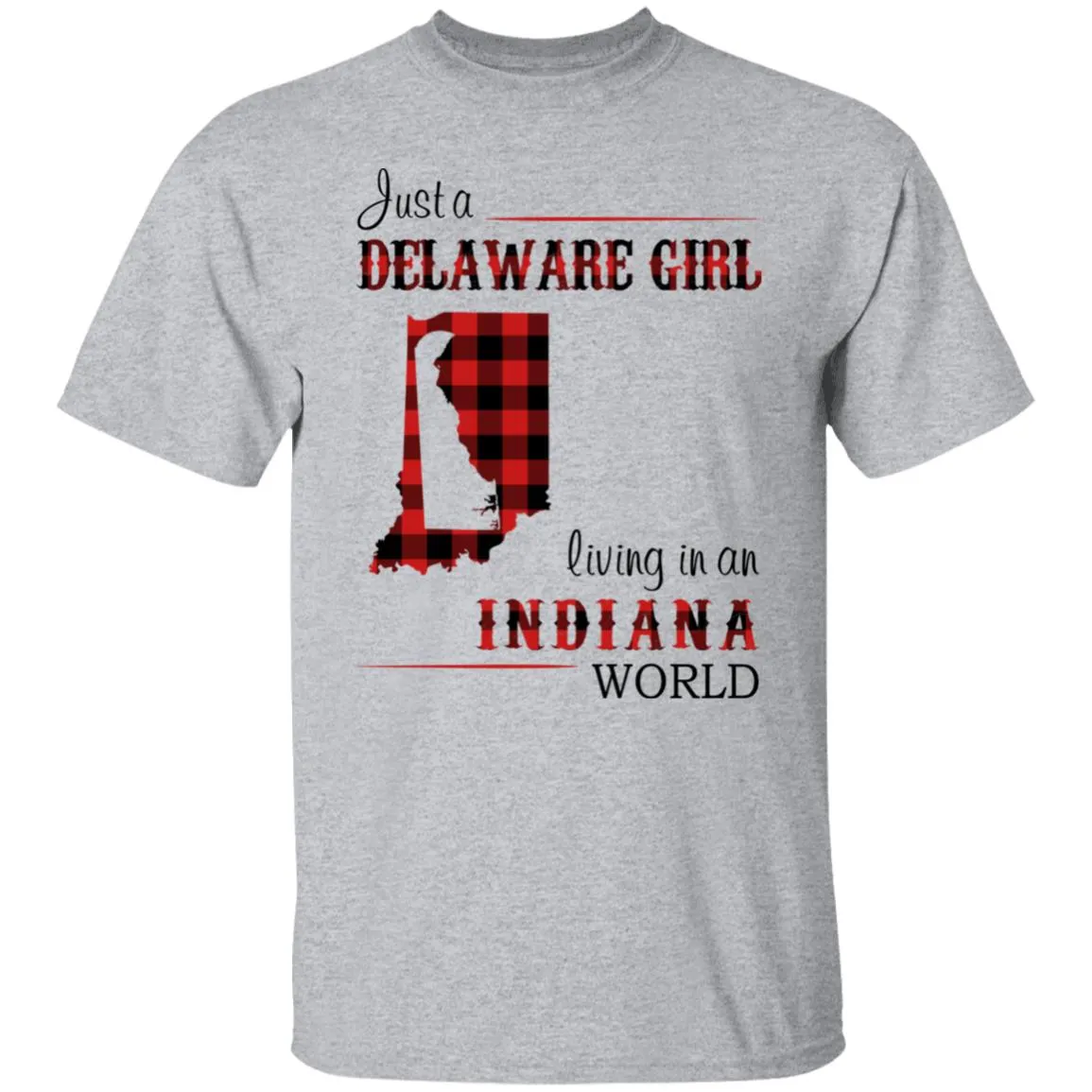 Just A Delaware Girl Living In An Indiana Girl T-shirt